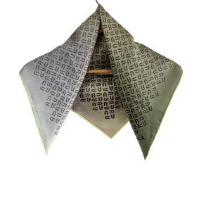 FURLA - Khaki Dark Brown Yellow Scarf